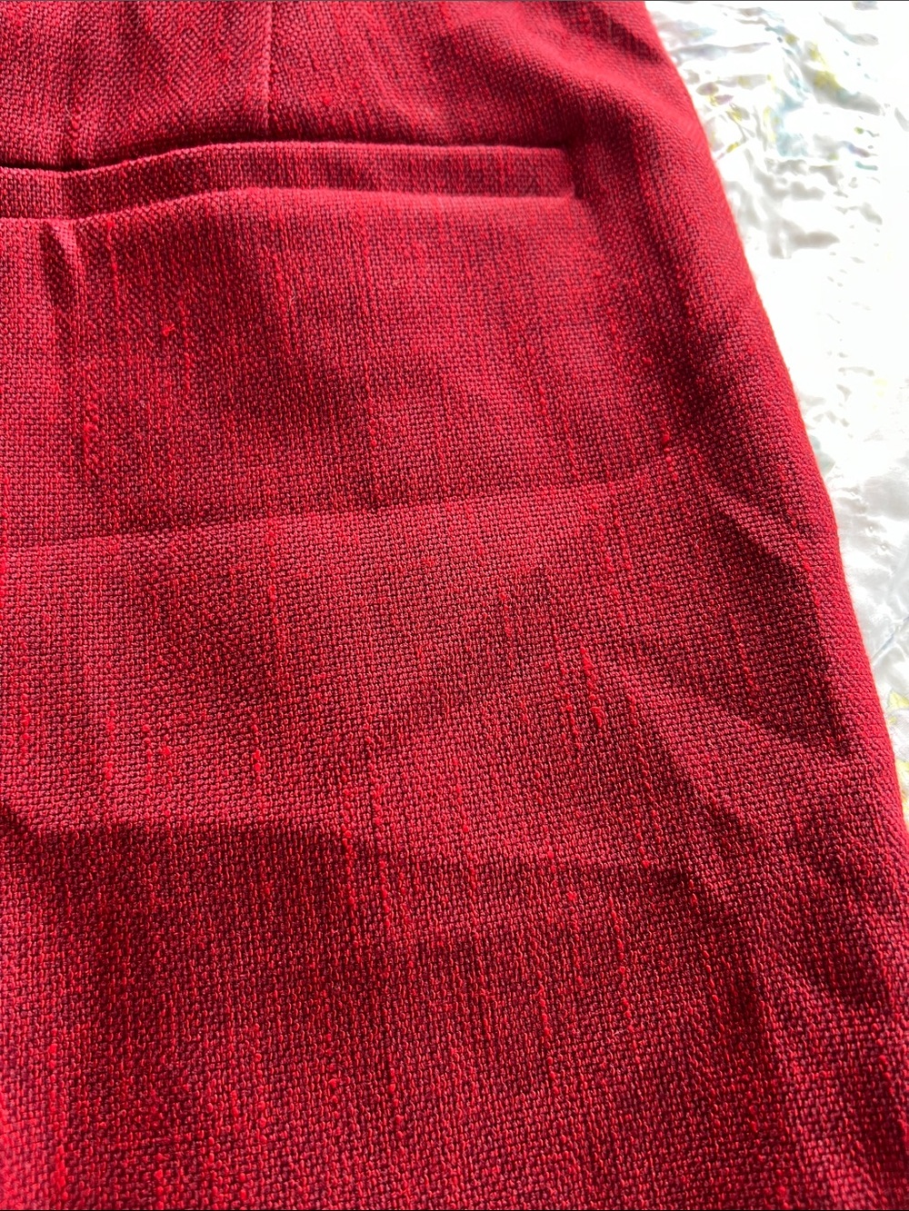 Men's Slim Tailored Red Pants - Picture 10 of 13